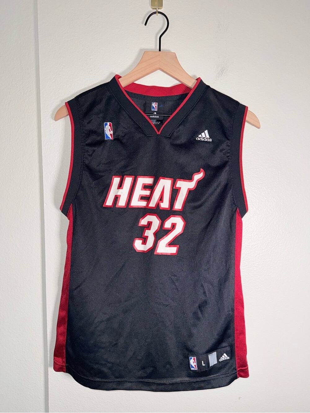 NBA ADIDAS MIAMI HEAT SHAQUILLE ONEAL 32 Mesh athletic Jersey L